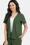 Zivame 2 Mile Fashion Knit Poly Shrug - Rifle Green — thumbnail 3